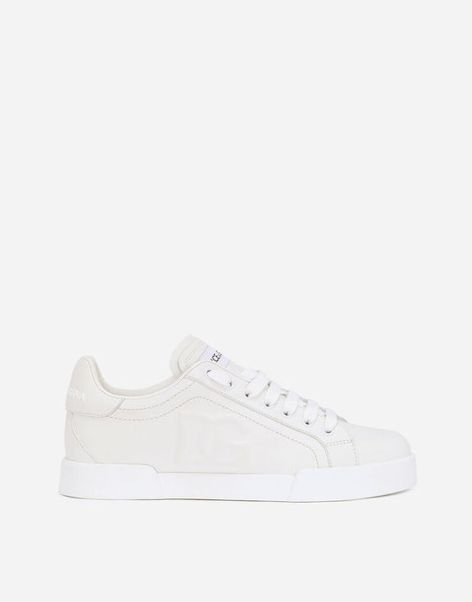 Sneakers Portofino in pelle di vitello con logo DG