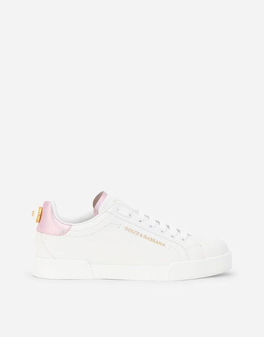 Sneakers Portofino in pelle di vitello nappa con scritte