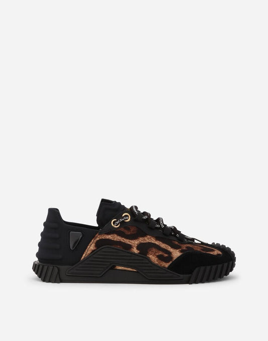 Sneakers NS1 Slip-On in cotone con stampa leopardata