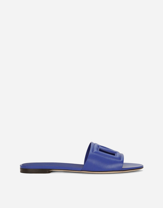 Scarpe da ginnastica in pelle di vitello con logo DG