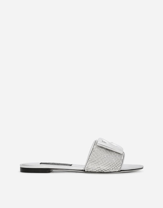 Scarpe da ginnastica in maglia di cristallo con logo DG