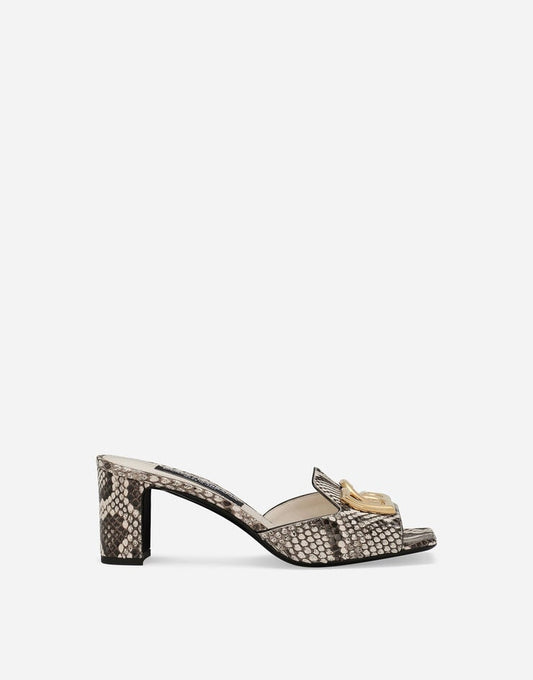 Mules in pelle di pitone