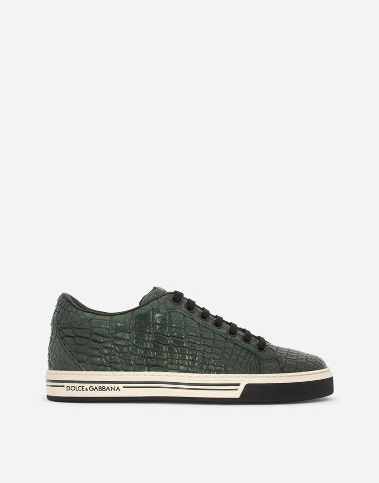 Zapatillas Roma de piel de cocodrilo pulida a mano