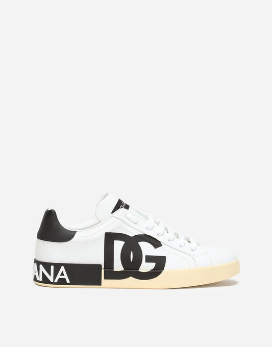 Zapatillas Portofino de piel de becerro napa con logotipo DG estampado
