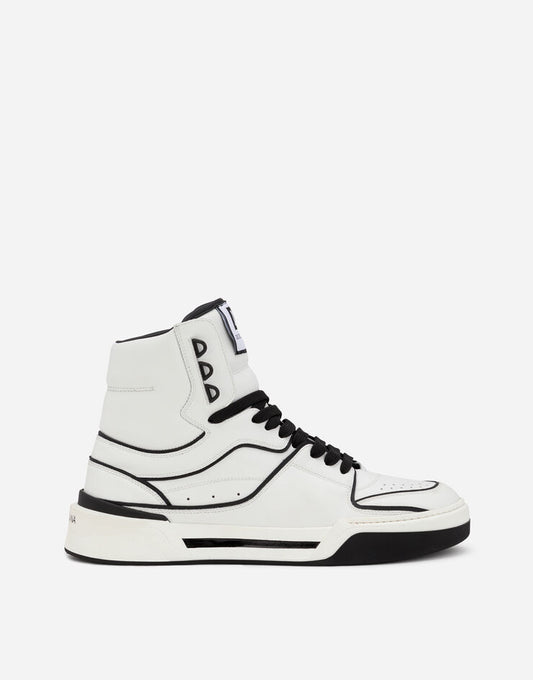 Zapatillas de media caña New Roma de piel de becerro y napa