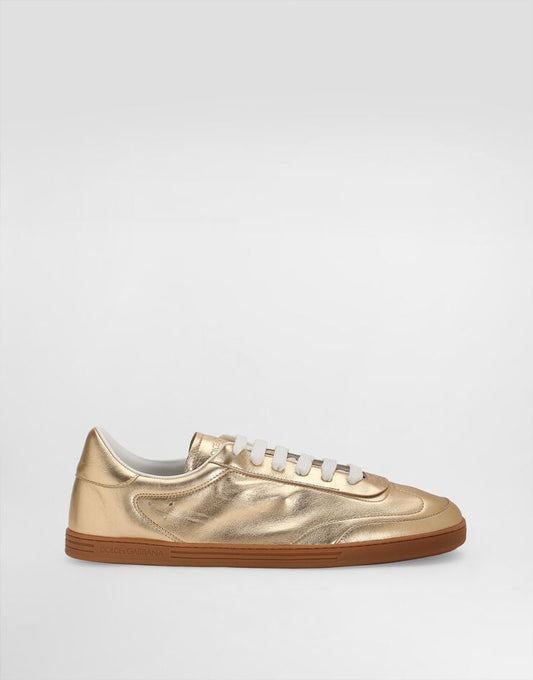 Zapatillas de piel metalizada Saint Tropez