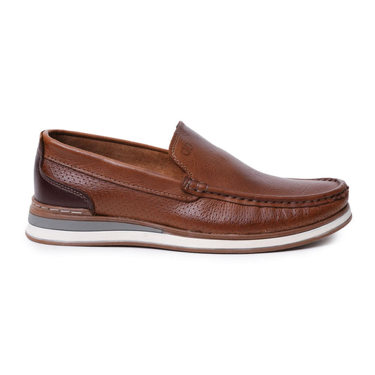 Mocassini Democrata Flow da uomo in denim marrone