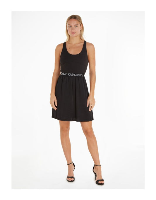 Calvin Klein Jeans - Vestito elastico con logo sulla schiena
