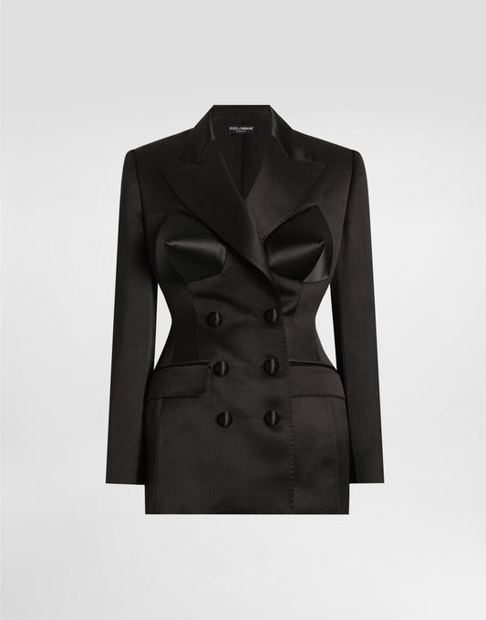 Chaqueta Duquesa de Doble Botonadura con Copas Cónicas