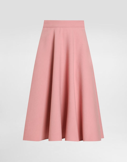 Wool Midi Circle Skirt