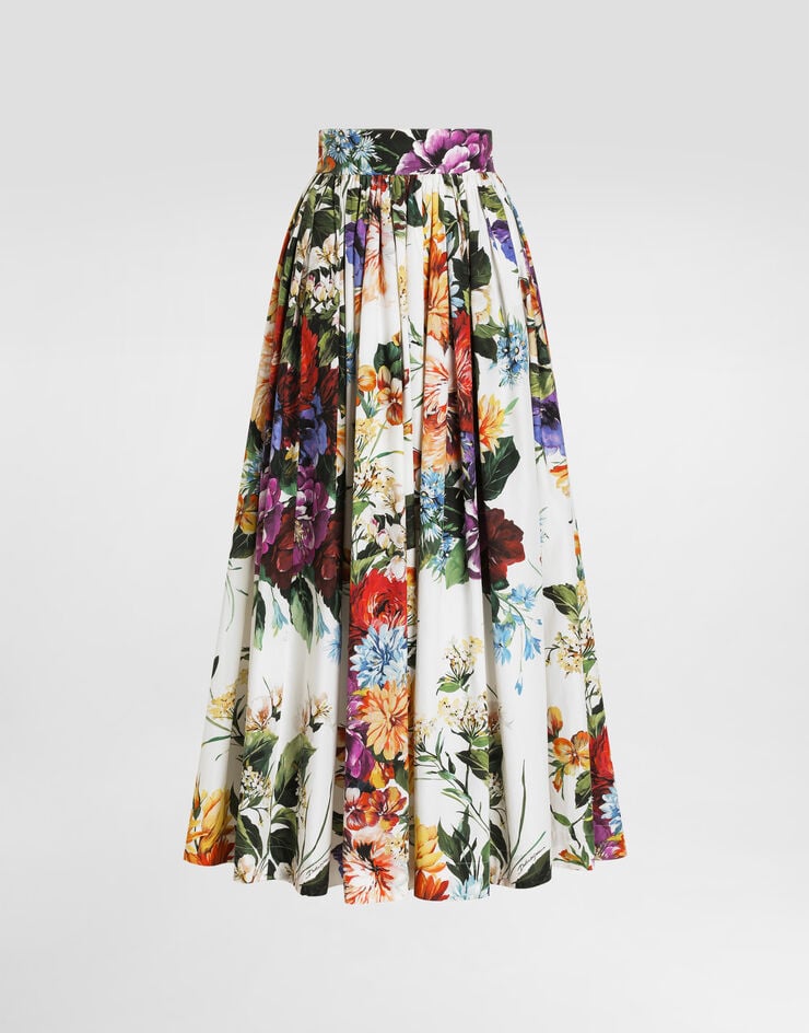 Saia larga com estampa floral