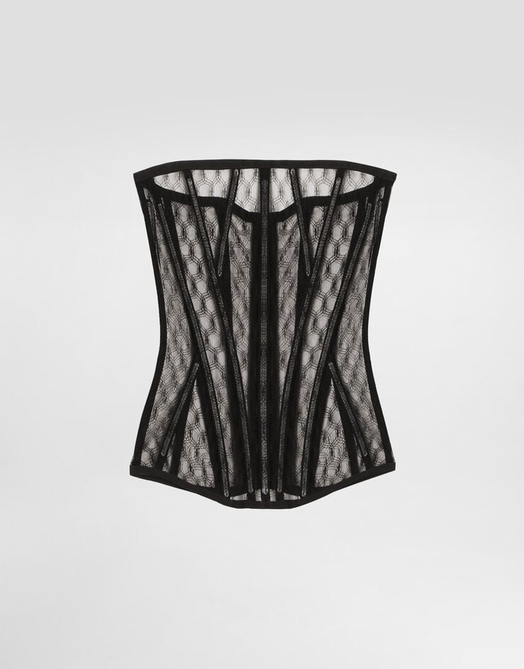 Corsetto in tulle a rete