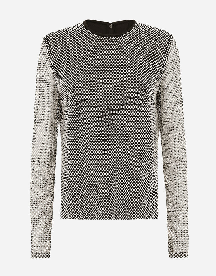 Blusa de malla de cristal