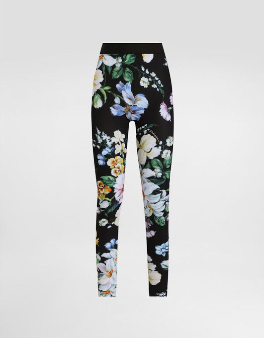 Leggings Activewear in jersey con stampa floreale