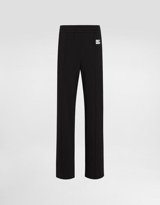 Pantaloni da jogging svasati in jersey con ricamo logo DG