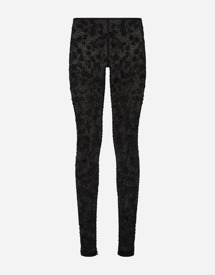 Leggings de tule Dolce & Gabbana com bordado