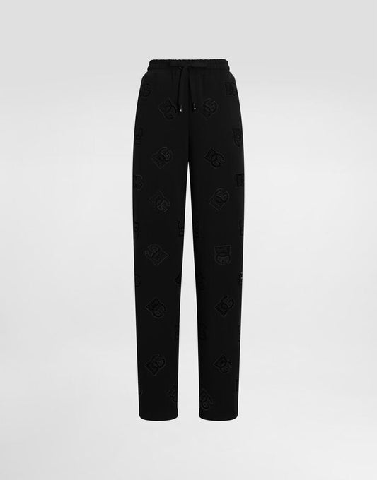 Pantaloni da jogging con tagli e logo DG