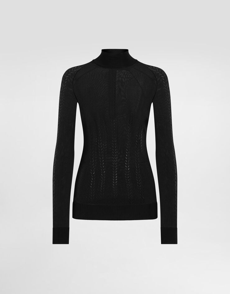 Jersey de cuello alto de seda