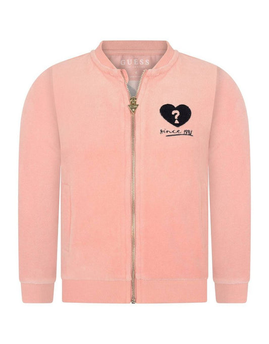 Camiseta de terciopelo con cremallera para niña