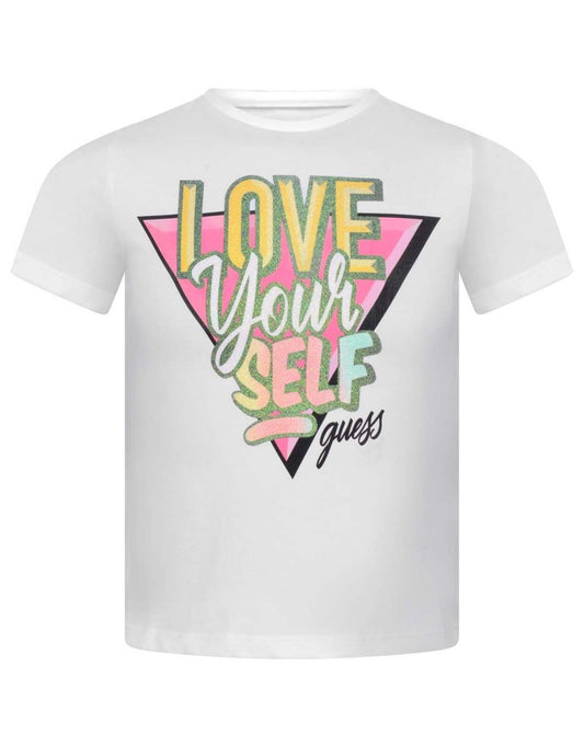 Camiseta de algodón Love Yourself para niña
