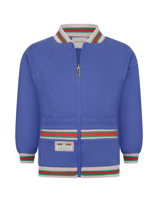 GUCCI Top de algodón con cremallera para niña