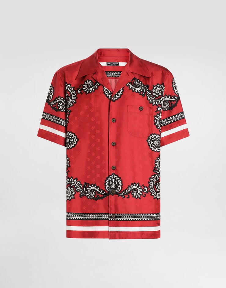 Camicia in seta con stampa bandana