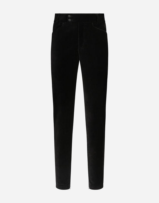 Pantaloni classici in velluto