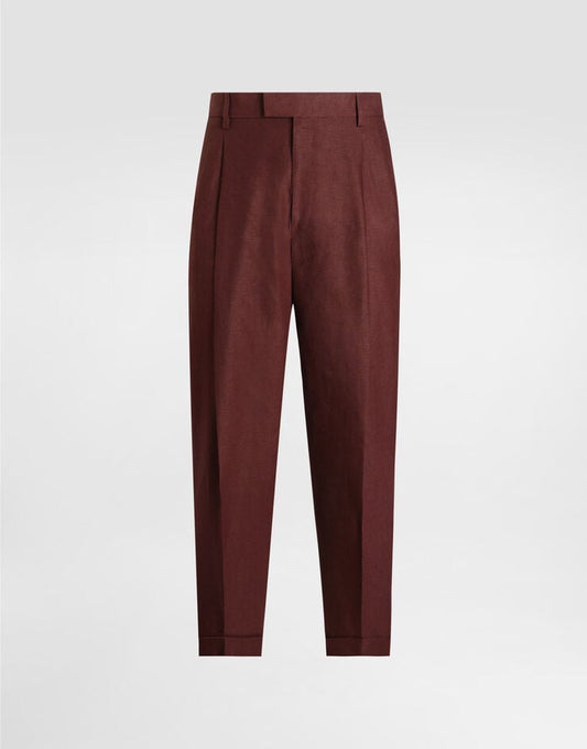 Pantaloni in tessuto di lino