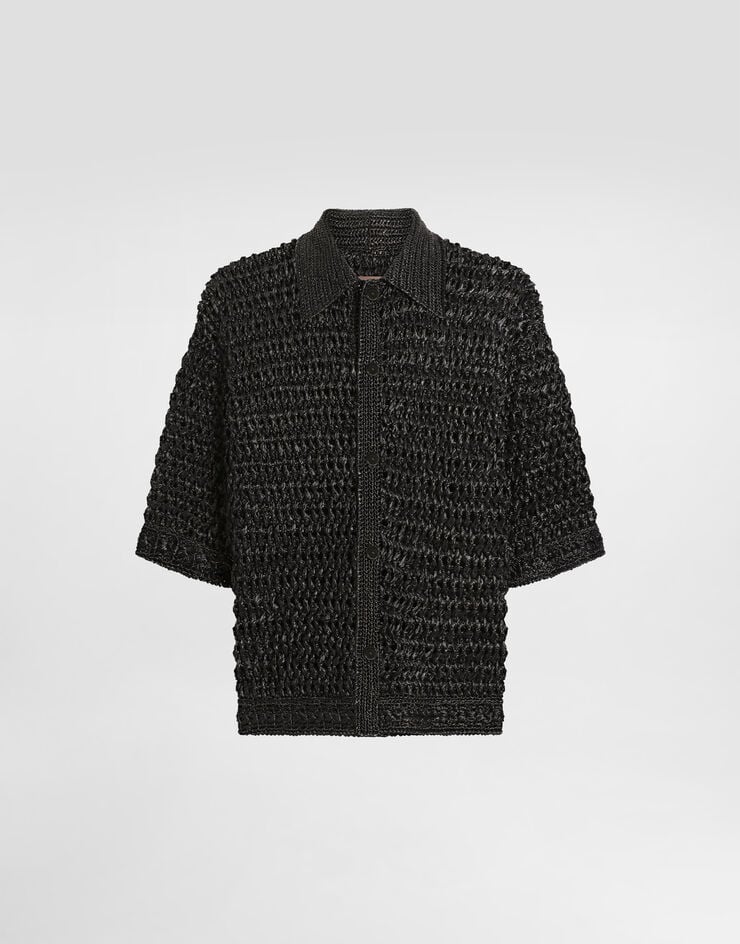 Blusa de crochet de rafia de viscosa