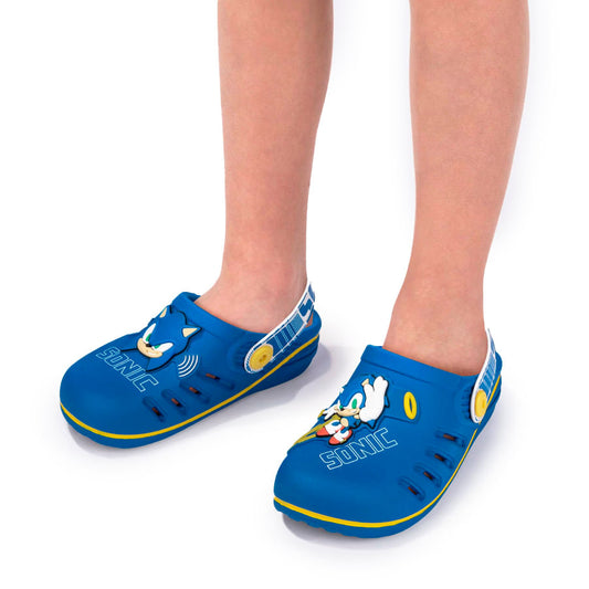 Tamancos infantis Grendene Sonic Speed Azul
