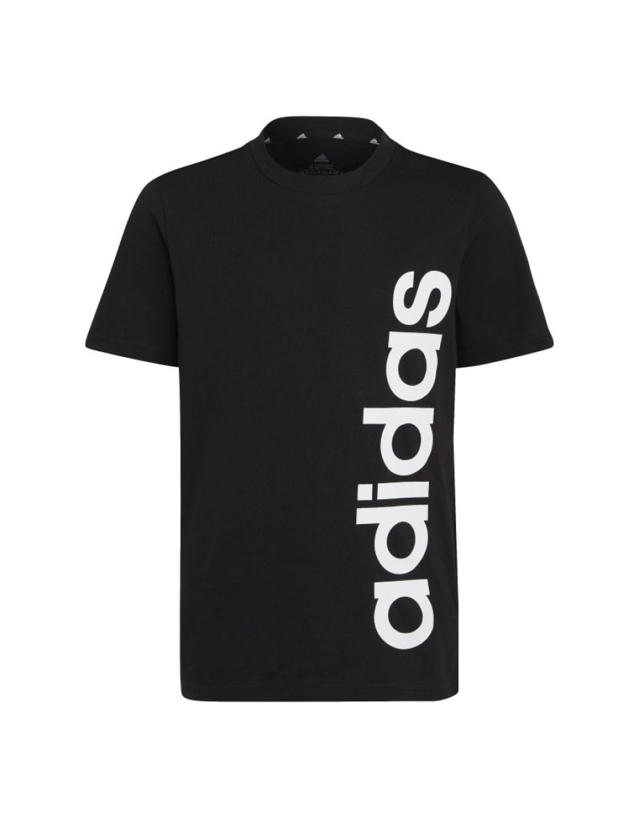 Camiseta de algodão com logotipo linear Essentials