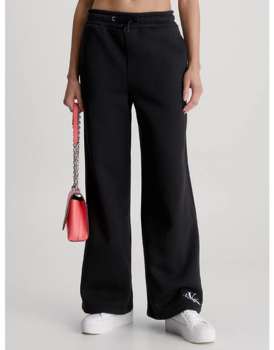Calvin Klein Jeans Monologo - Pantalone a vita alta con gamba dritta