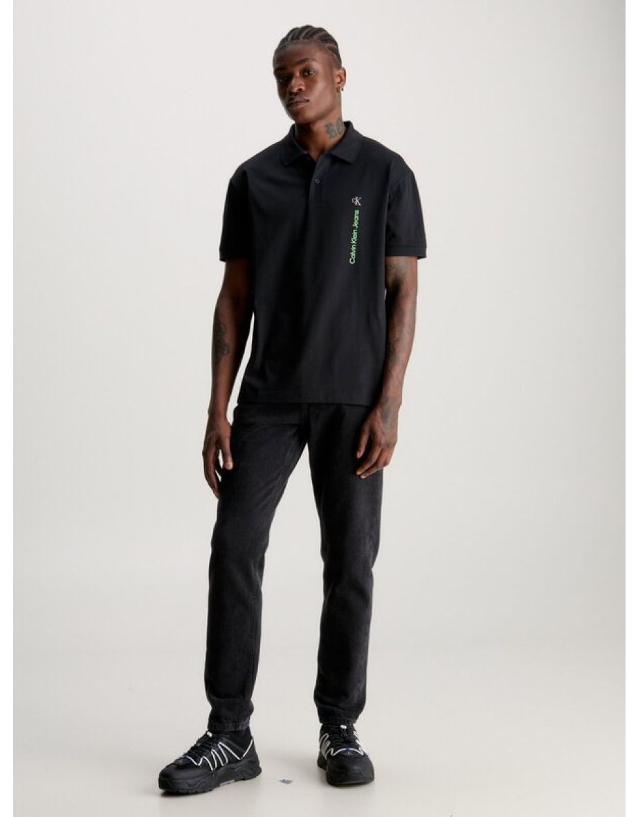 Camisa polo preta Calvin Klein Jeans