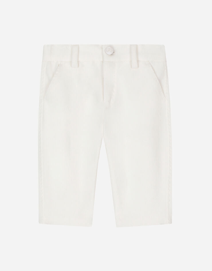 Pantaloni classici in jersey testurizzato