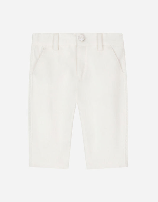 Pantaloni classici in jersey testurizzato