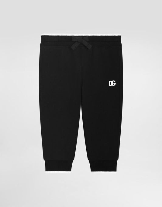 Calça de jogging de lã de algodão com logotipo da DG