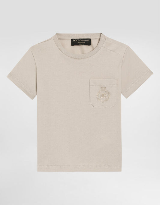 Camiseta de punto con logotipo DG bordado