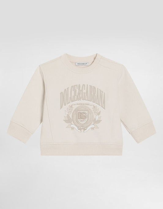 Round-Neck Sweatshirt with Dolce & Gabbana Print