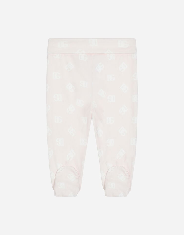 Pantaloni interlock con stampa del logo DG