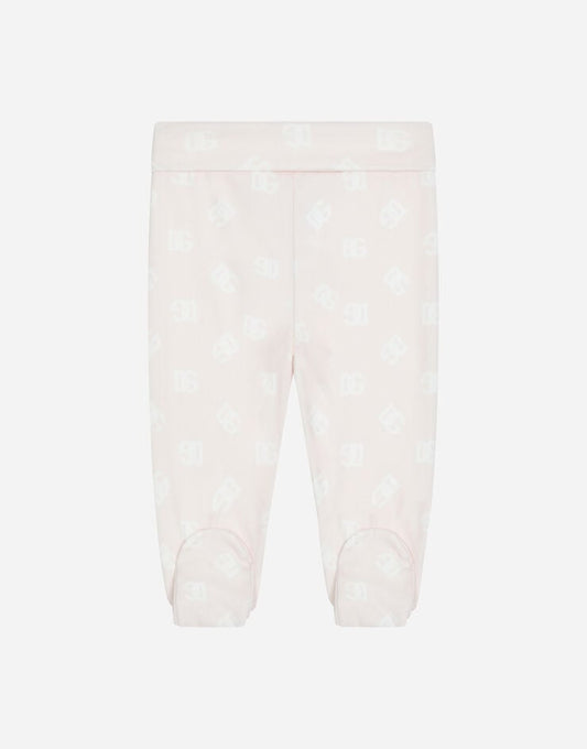 Pantaloni interlock con stampa del logo DG