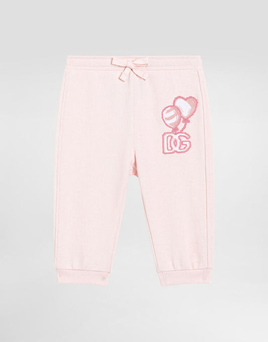 Pantaloni da jogging in pile con patch