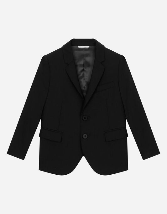 Chaqueta de lana de botonadura sencilla