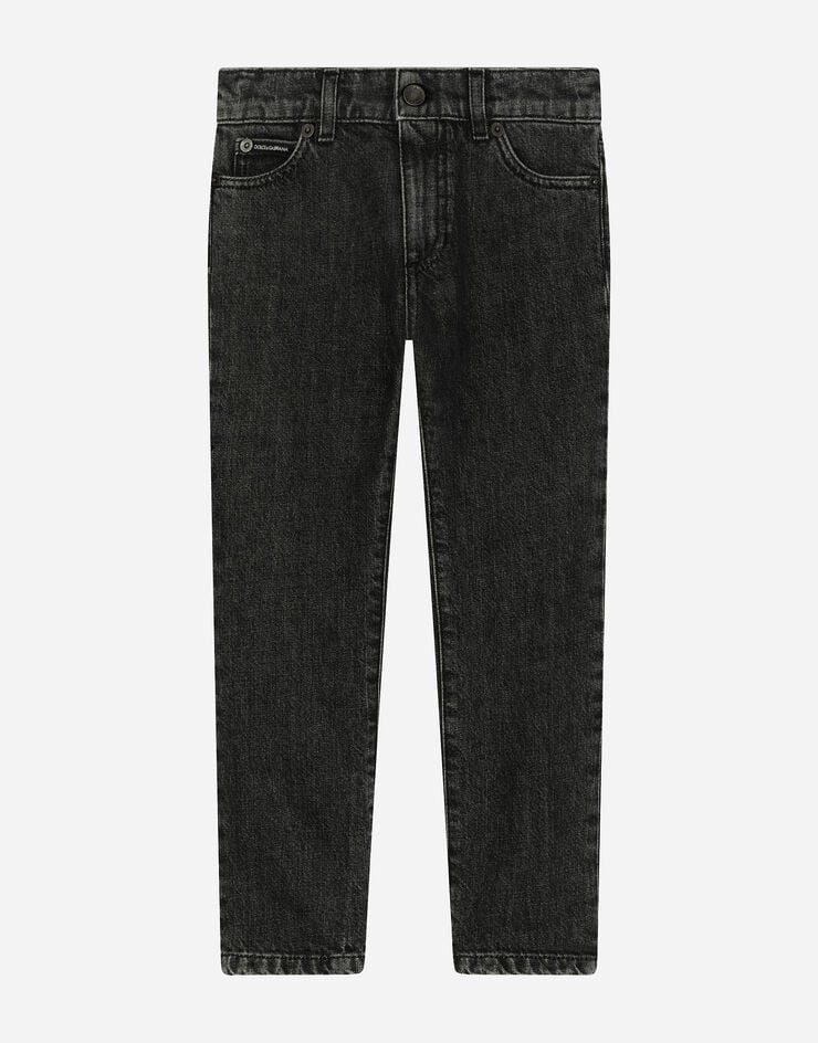 Jeans a 5 tasche in denim
