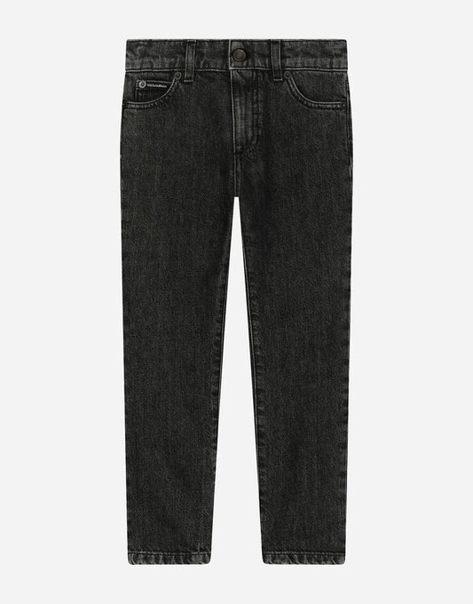 Jeans a 5 tasche in denim