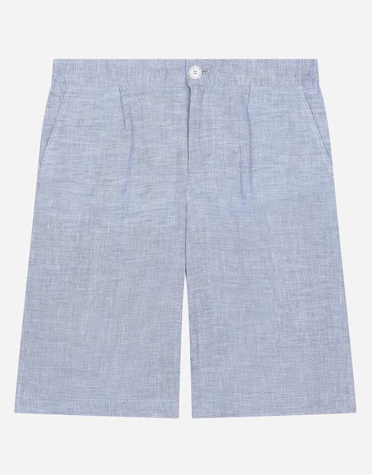 Shorts de linho sem elástico