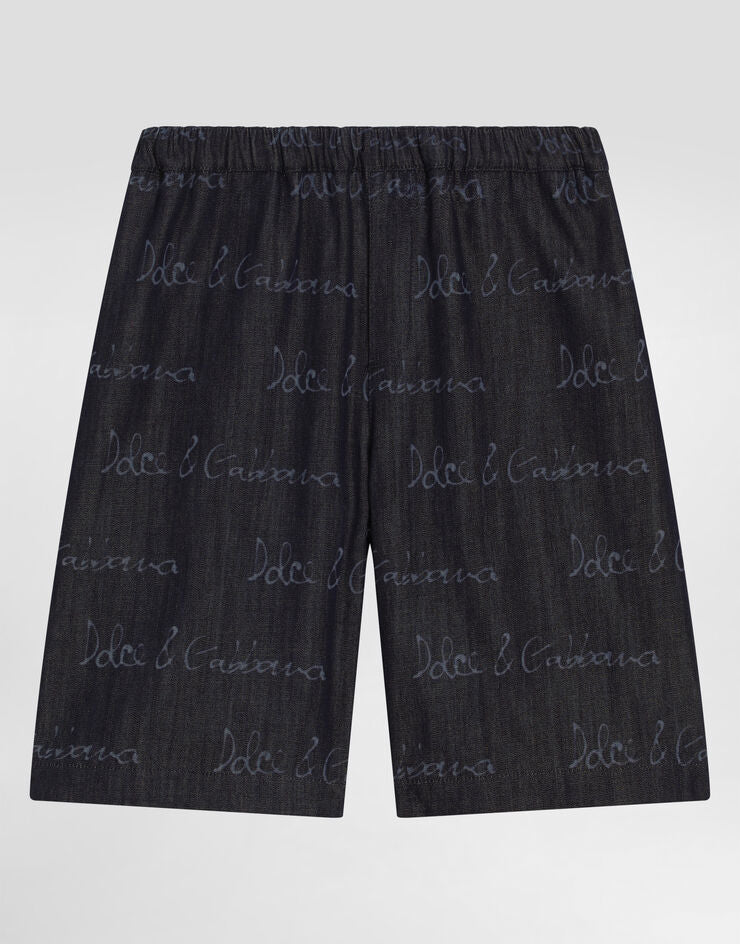 Shorts jeans com logotipo da Dolce & Gabbana