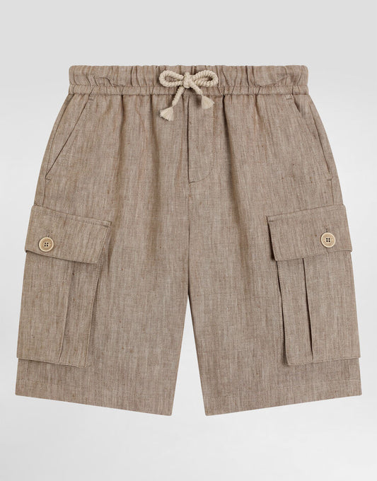 Shorts Cargo de lona com logotipo da Dolce & Gabbana