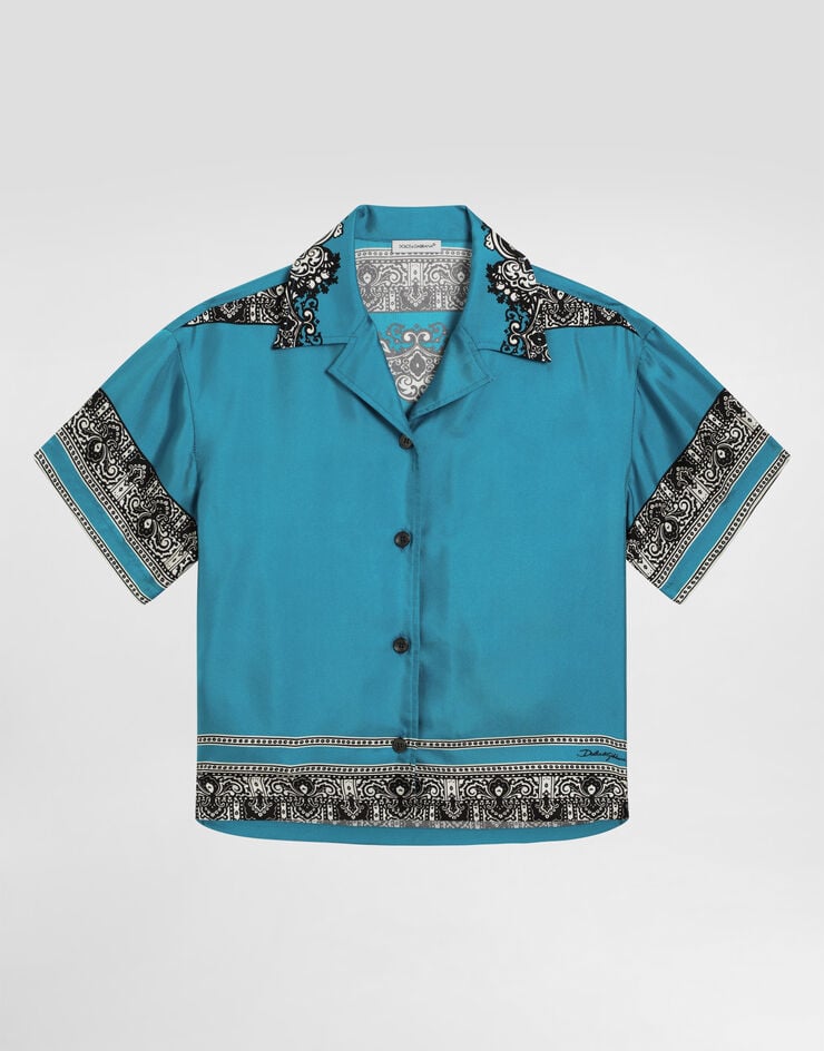 Camicia in twill con stampa a bandana