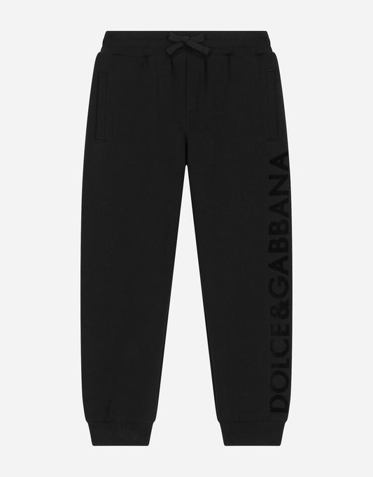 Calça Jogging de Jersey com logotipo flocado