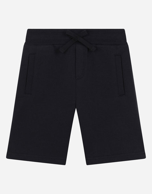 Shorts de jogging de jérsei com placa de logotipo